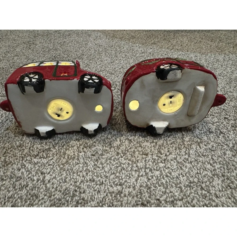 Car & Camper Set Pier 1‎ Light- Up LED Ceramic Christmas Tree